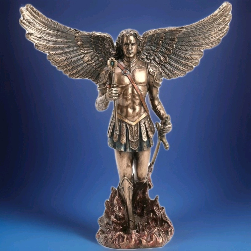 New Veronese Design 12 1/4 Inch Tall Archangel Saint Michael Cold Cast Resin